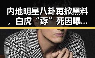 内地明星八卦再掀黑料，白虎“孬”死因曝光引发关注，今日河南雷暴大风也成焦点