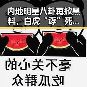内地明星八卦再掀黑料，白虎“孬”死因曝光引发关注，今日河南雷暴大风也成焦点